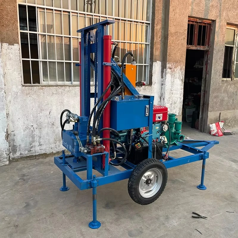 China New Top Mini Water Well Drill Rig 200 m Small Borehole Water Well Drilling Machine for Digging Water Well