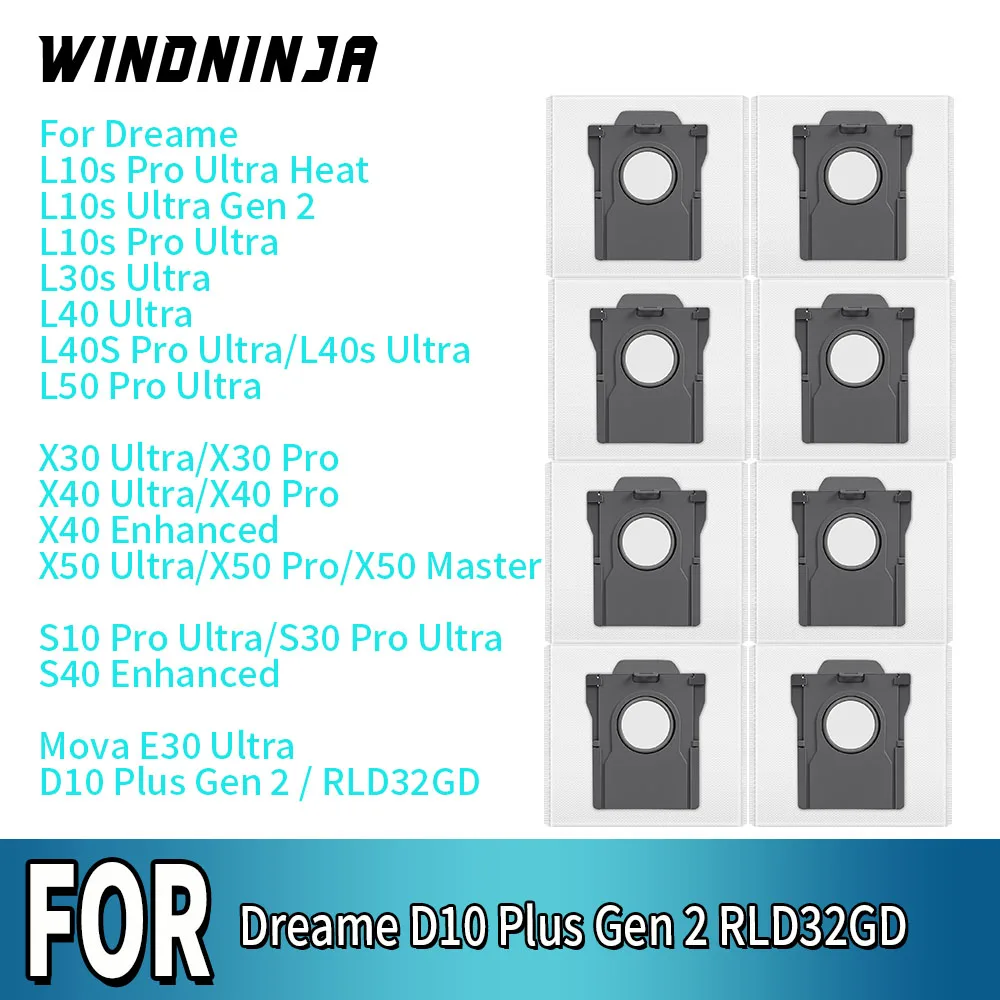 Staubbeutel für Dreame D10 Plus Gen 2/L10s Pro Ultra Heat/L30s Ultra/X50/X40/X30 Ultra/L40 Ultra/S10/S30 Pro Ultra Staubsauger-Ersatzteil