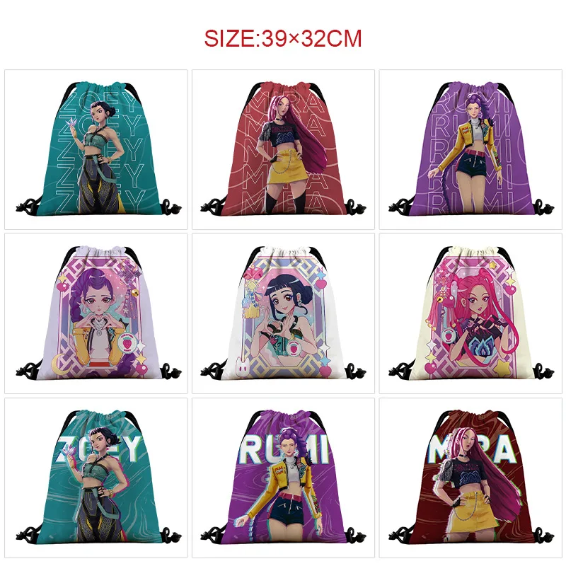 

Brand New K-POP Witch Hunters Cartoon Anime Merchandise Full-Colour Drawstring Storage Pouch Backpack Storage Bag