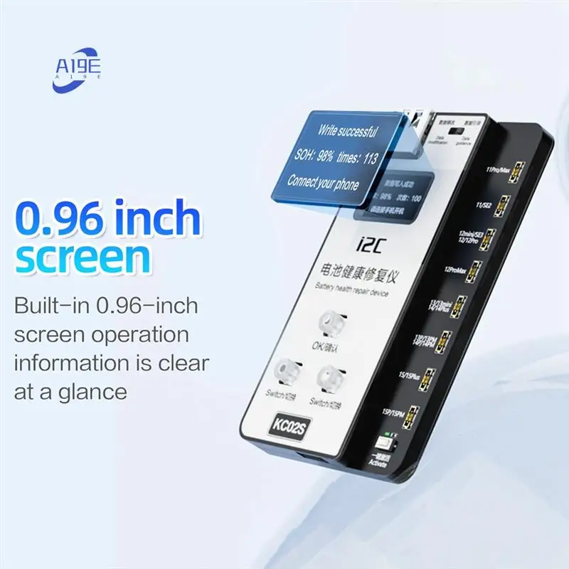 

A19E-KC02S Battery Health Repair Device For Iphone 11-15PM Battery Free External Cable Change Efficiency