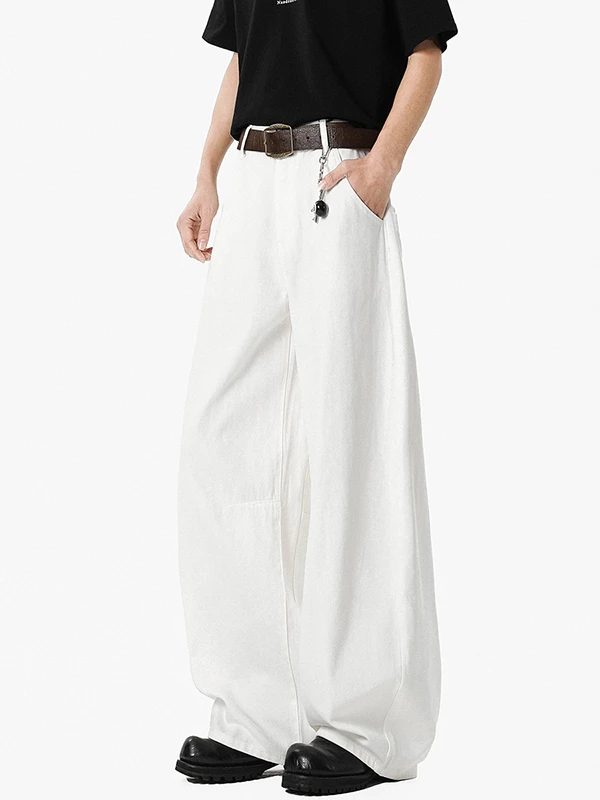 

Cleanfit American Sle High Waist Knife Jeans Men Slim Micro Flare Couples Drapey Wide Leg Pants Spring Autumn