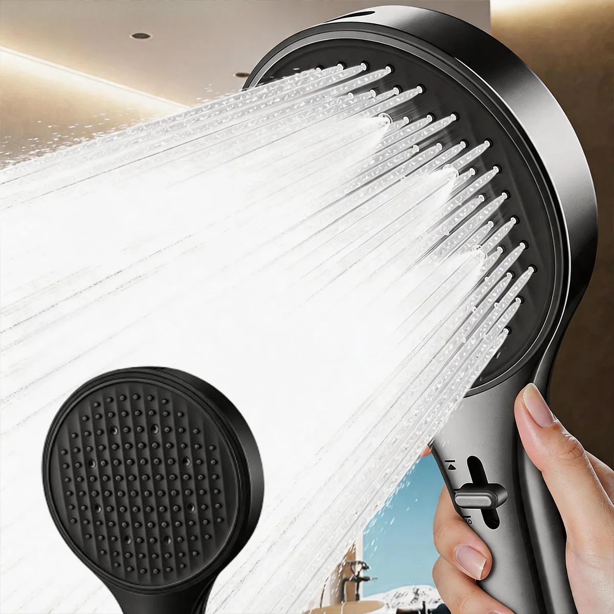 

High-pressure large panel shower head with large water flow multi-functional bathroom shower faucet