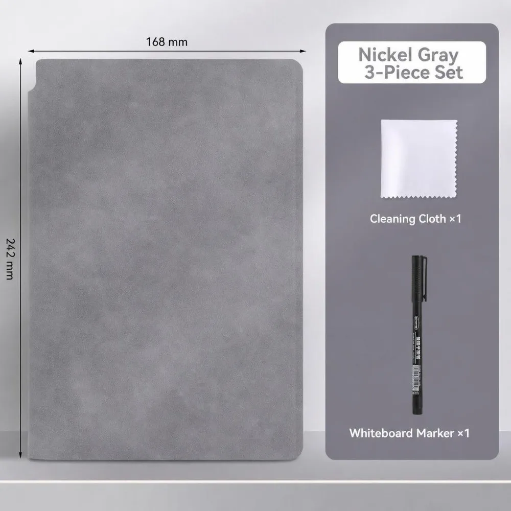 Portable A5 Dry Erase Notebook Portable Reusable Writing Notepad Foldable White Board Notebook Planning Drafting