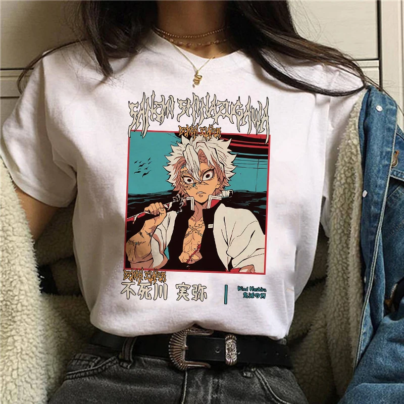 Japanese Anime Demon Graphic Slayer T Shirt Women Kimetsu No Yaiba Nezuko Tshirt Tanjirou Kamado Tee Shirt Female T-shirt Manga