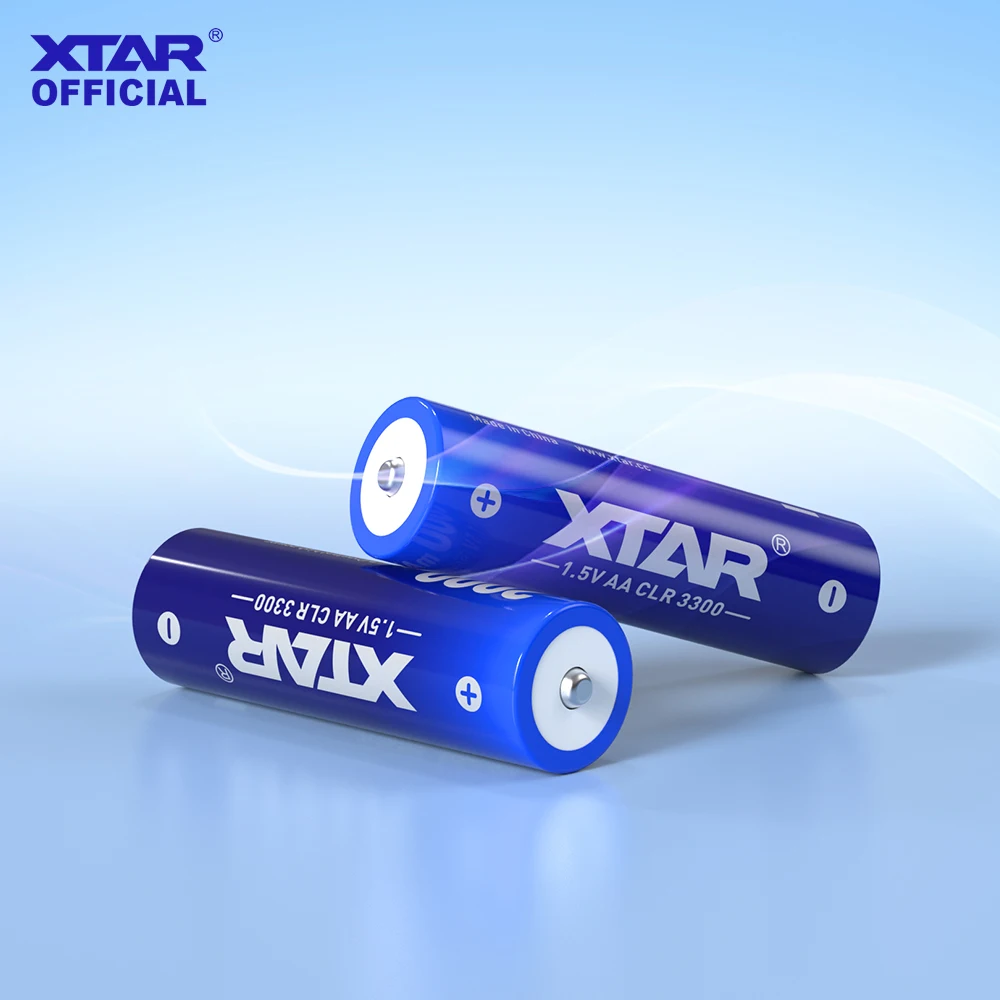 XTAR 1.5V AA CLR 3300 2000mAh Rechargeable Li-ion Battery Constant Voltage Output & Linear Discharge 1200+ Cycles Protection