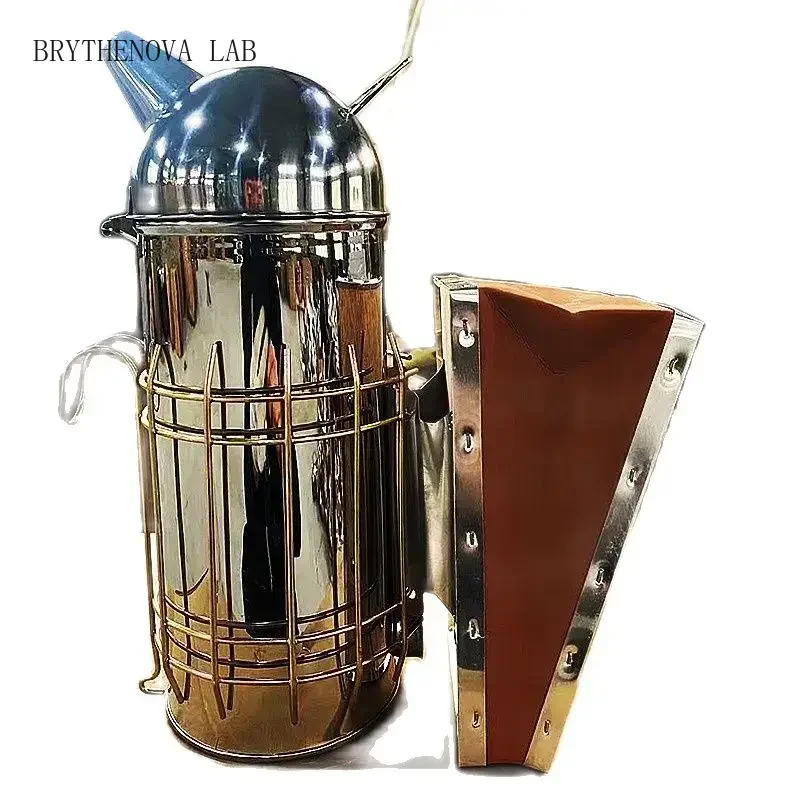Beekeeping Smoker Stainless Steel Equipment Hive Box Tool Supplies Beehive Bee with Hanging Tools Hook Raised Round Head