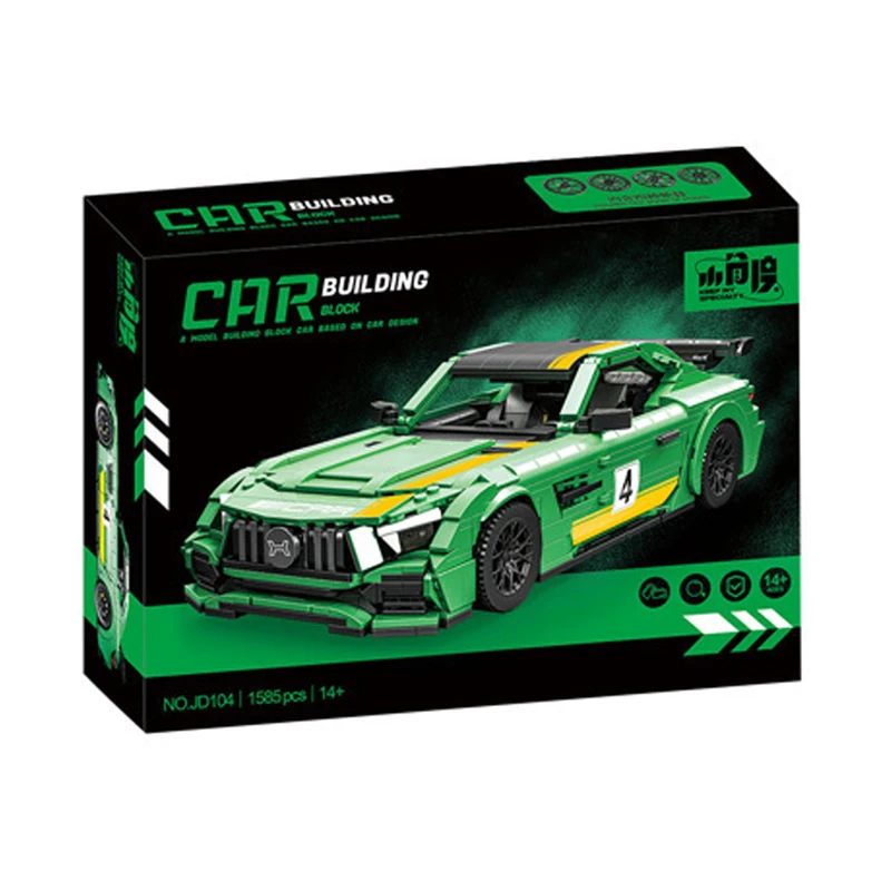 

IN STOCK JD104 MOC Technical Green Goblin Sports Car Building Blocks Bricks Model Assembling Toys for Boys Christmas Gift Set