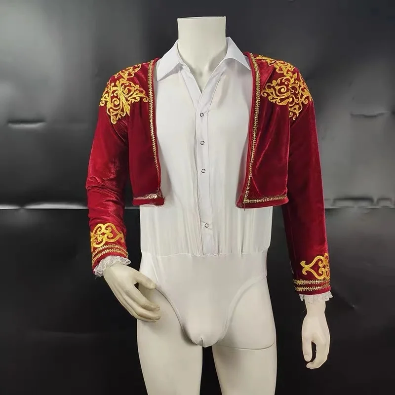 

New custom-made Swan Lake Prince ballet suit two-piece professional performance competition suit