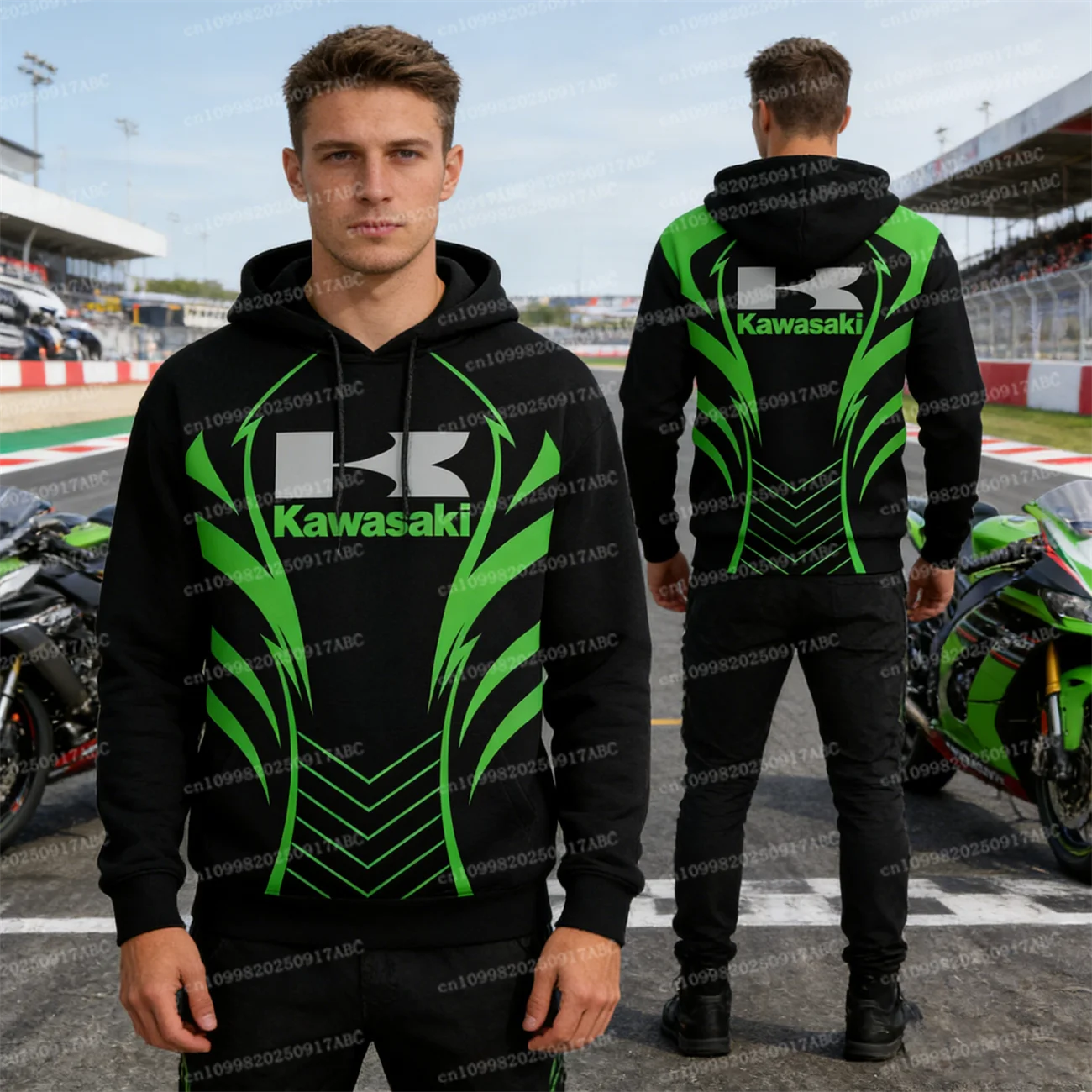 

（Kawasaki ） Men Hoodie Y2k Kawasaki Hoodie Autumn/Winter 3D Print Kawasaki New Motorcycle Off road Extremeadventure Women Hoodie