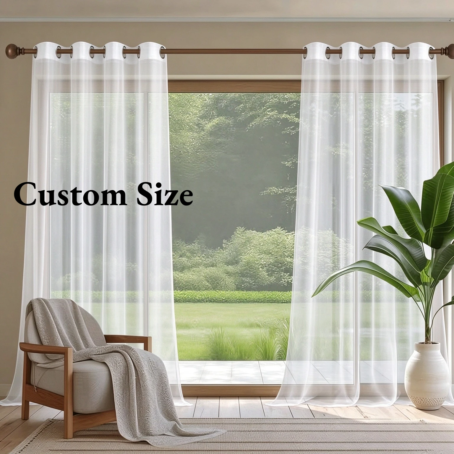 Custom Size S Fold White Tulle Sheer Curtains for Living Room Dining Bedroom Drape Tulle for Windows Transparent Voile Fashion
