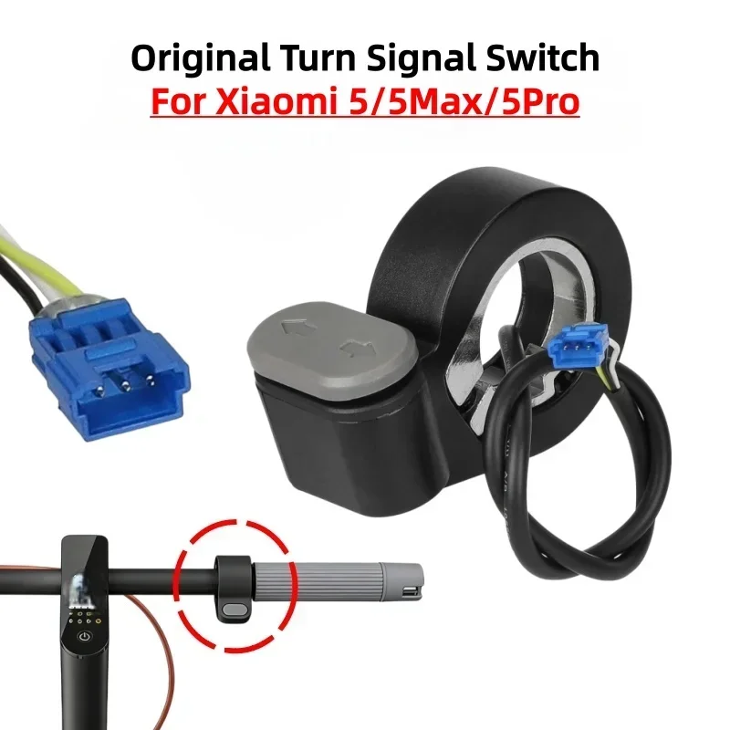 

New E-Scooter Handlebar Turn Signal Dial for Xiaomi 5 5Pro 5Max Scooter Indicator Switch Control Thumb Lever Replacement Parts