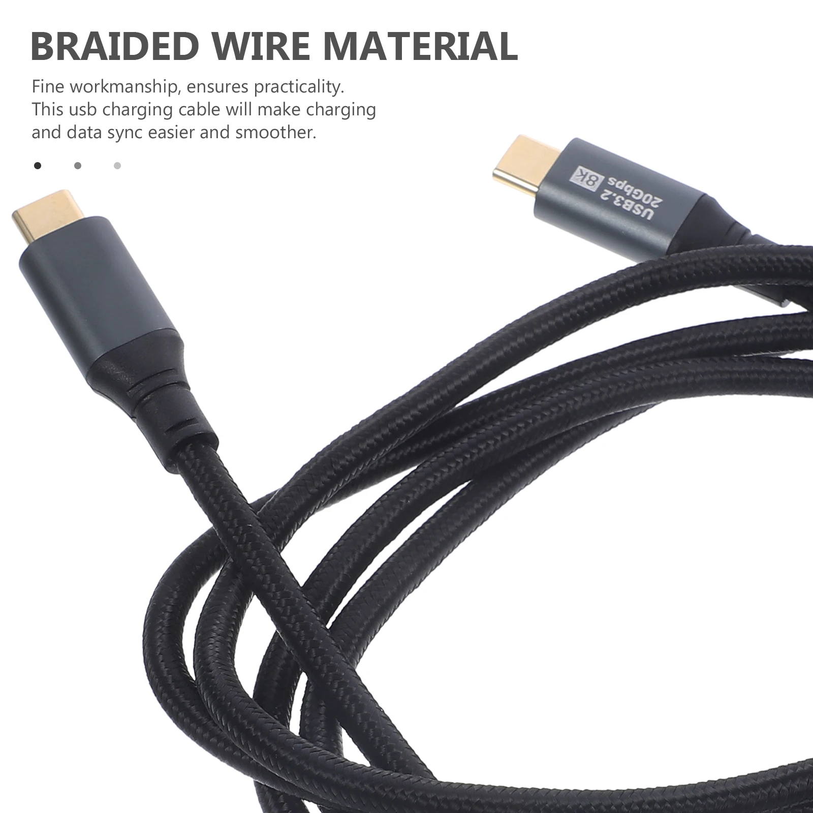 

20Gbps Usb 3.2 Type-C Data Fast Charging Cable For Phone Accessories 8K Screen Mirroring Universal Durable Charging Cable