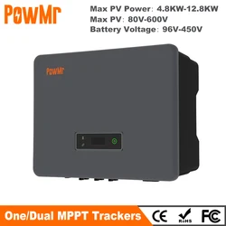 PowMr One/Dual MPPT Trackers Hybrid Solar Inverter 3KW 3.6KW 4.2KW 5KW 6KW 8KW 220V Pure Sine Wave Inverter with BMS Max PV 600V