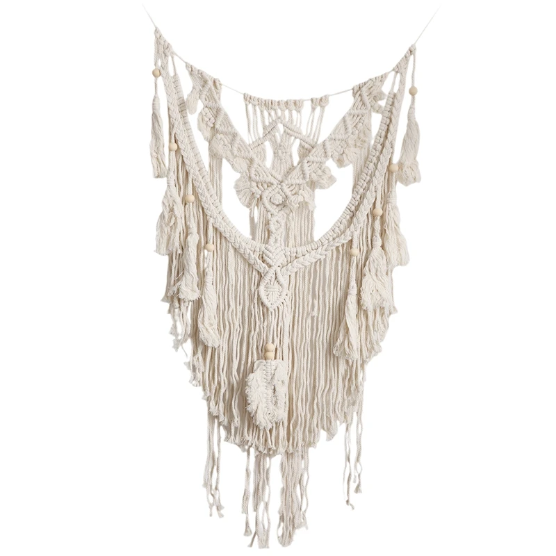 ●Nordic Bohemian Macrame Wall Hanging Tapestry Hand-Wovening Tassel Home Wall Decor Large Tapestry