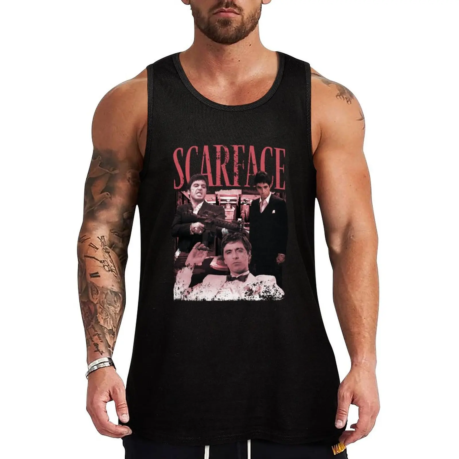 

Mens Womens Scarface Cool Gift Tank Top cool things Men's tops Men's summer clothes