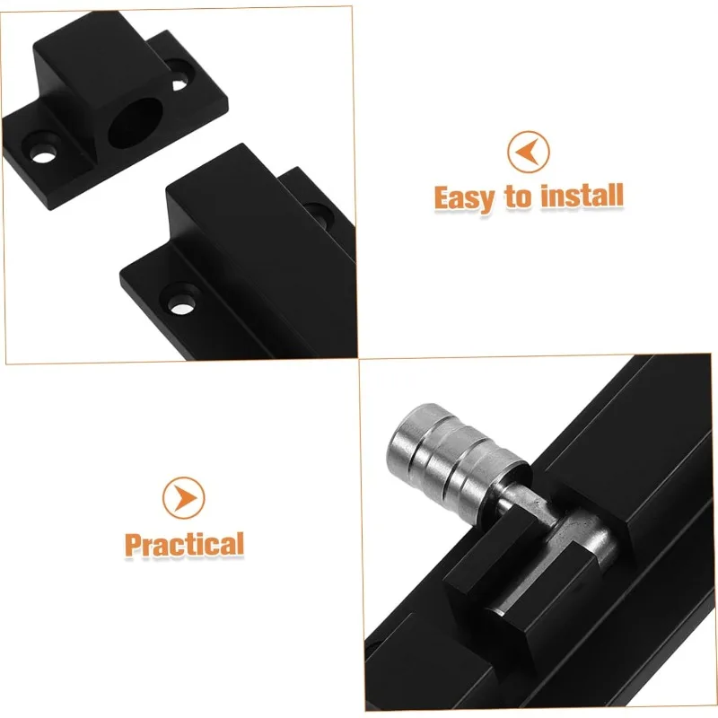 1 قطعة الثقيلة الشريحة الترباس مزلاج الباب سبائك الألومنيوم قفل للأبواب الخشبية سياج سقيفة ساحة بوابة الأمن تعزيز قفل الباب #2