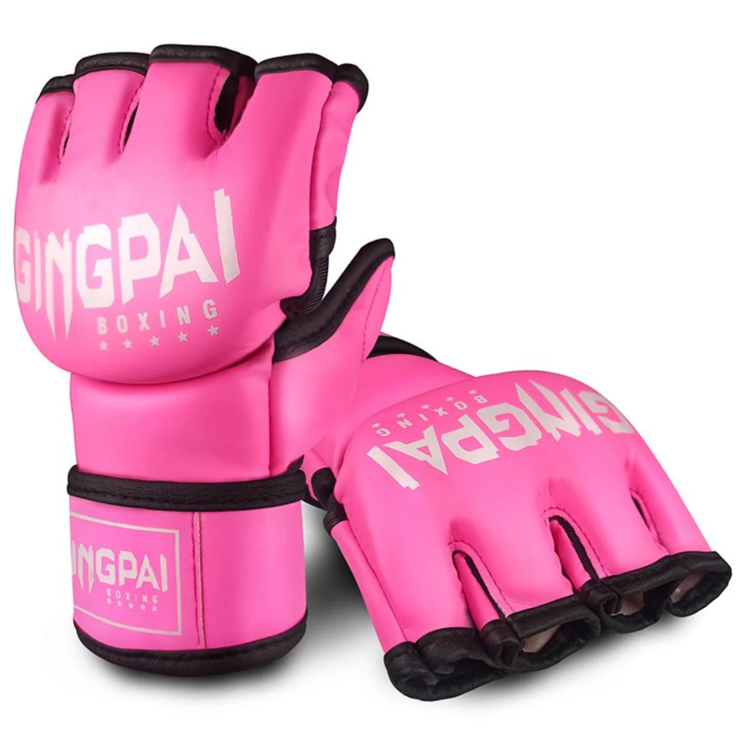 Half Finger Boxing Sparring Gloves PU Leather MMA Fighting Kick Boxing Karate Muay Thai Training Workout Guantes De Boxeo Men