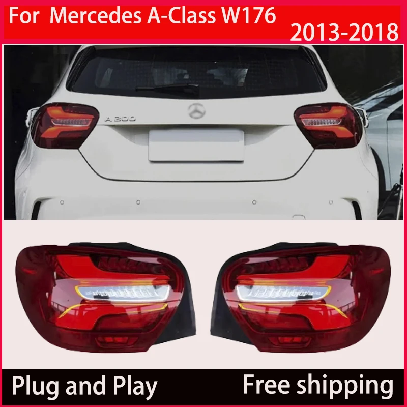 

Для Mercedes-Benz Class A W176 A45, задняя фотосессия 2013-2018 A180 A200, задний противотуманный сигнал поворота, сигнал DRL