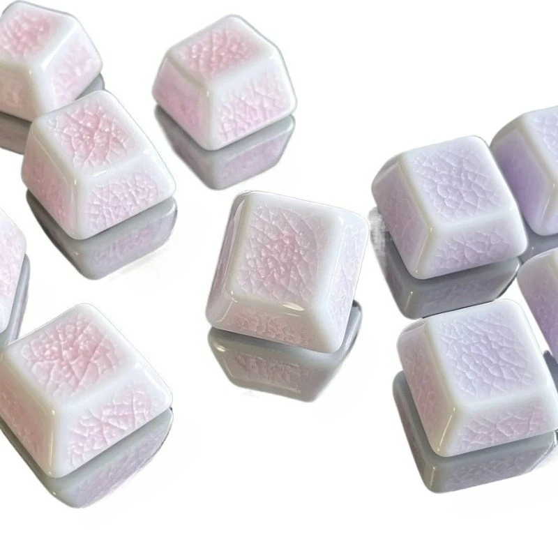 Q/A Row Ice Crack Ceramic Keycap Cross Shaft Cherry Profile Keycaps for Mechanical Keyboard Key Caps Custom Keycap PC Gamer Gift