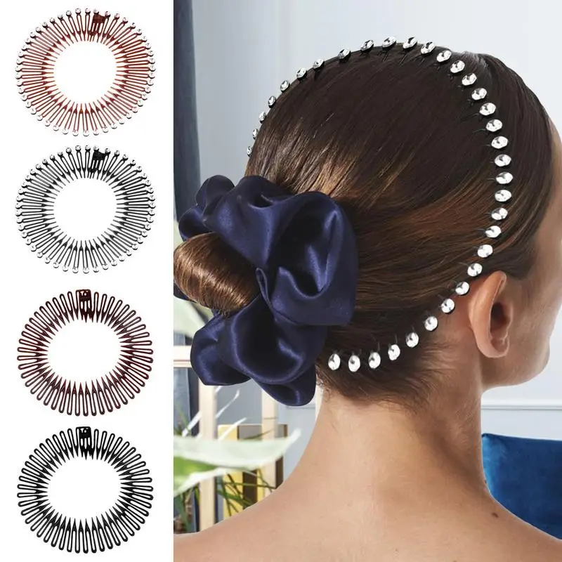 

Full Circle Hair Comb Headband Wavy Spring Full Circle Headbands Hair Wrap Hairband Holder Hair Headband For Women Girls