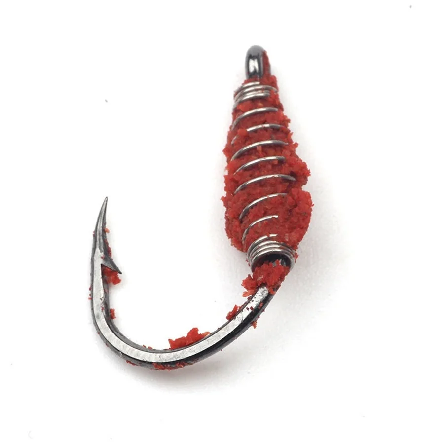 High Carbon Stahl Frühling Haken 20 Teile/los Stacheldraht Wirbel Karpfen Jig Fliegen Angelhaken Mit Loch – Detail 4