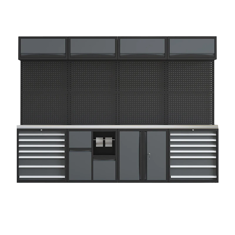 Garage Cabinet Combined Tool Cabinet Workstation Mobile Tool Trolley Heavy Duty Storage Garage Tool Chest Workshop