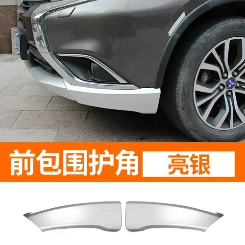 For Mitsubishi Outlander 2016-2017 2018 Car Bumper Auto Accessories Exterior Decoration Front Protector Corner Guard Trim Strips