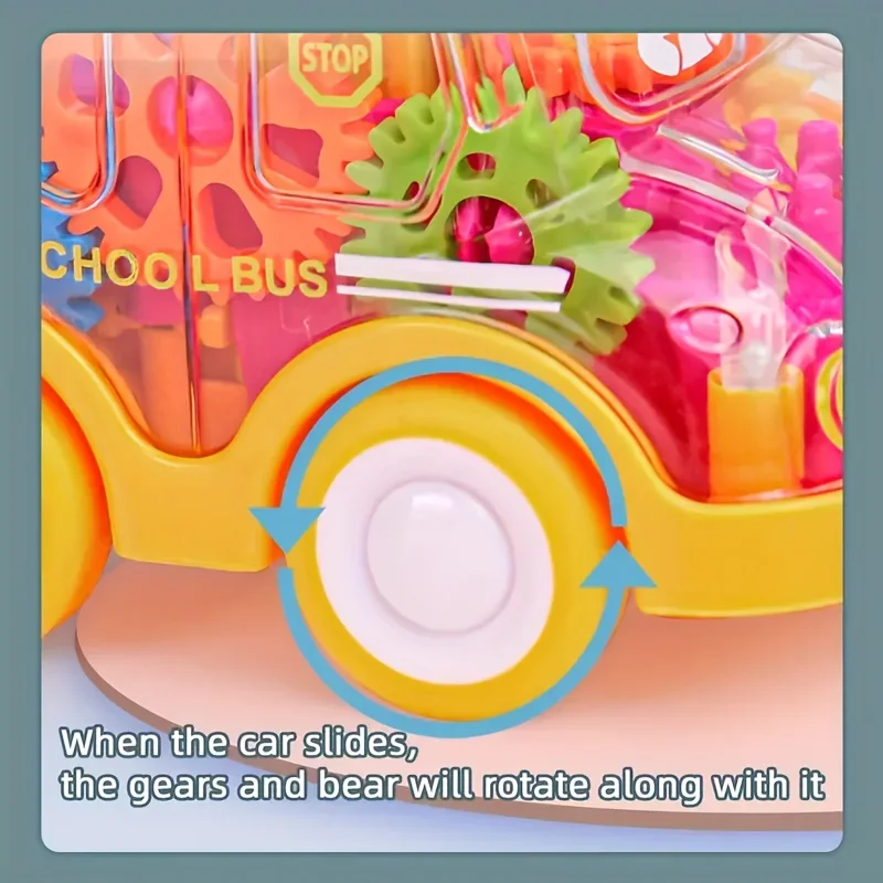 Camion de pompier de dessin animé, engrenage Transparent, véhicule à inertie, jouets mignons, Mini voitures en plastique pour enfants