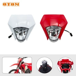 OTOM Motorcycle 2024 LED Headlight Headlamp Head Light Mask Supermoto Fairing For GASGAS EC ECF ES EWF 250 300 350 450 500 Bikes