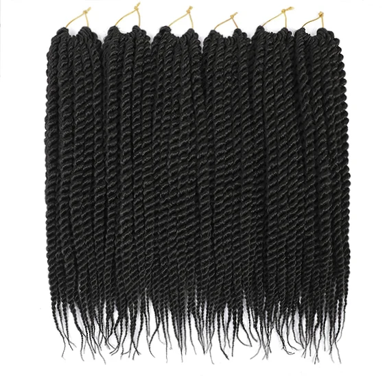 Havana Twist Häkelhaar, 6 Packungen, synthetische Häkelzöpfe, senegalesische Twist-Häkelhaare, Jumbo Havana Twist Häkelzöpfe