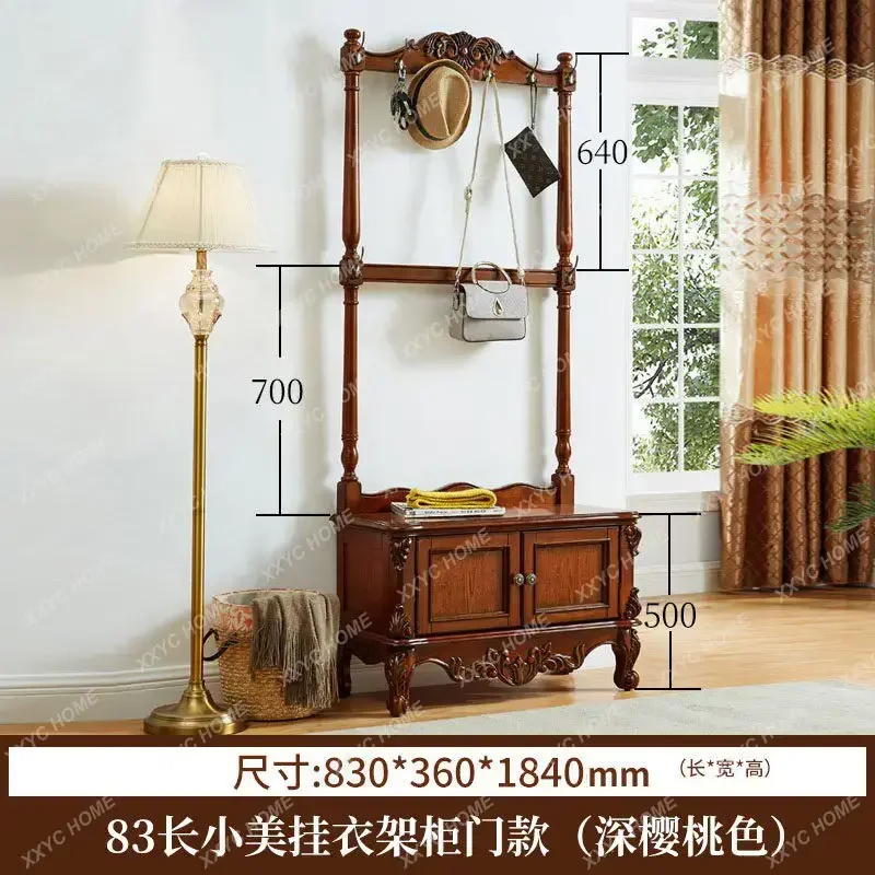 XX coat rack floor-to-ceiling  solid wood clothes hanging at home coat cabinet foyer shoe cabinet shoe