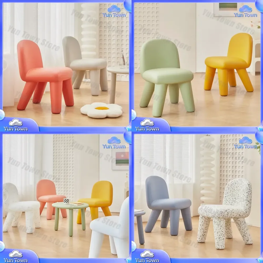 Nordic Plastic Back Chair for Small Apartment Dining Table and Chair Set for Kids Kindergarten Children Modern Home Office