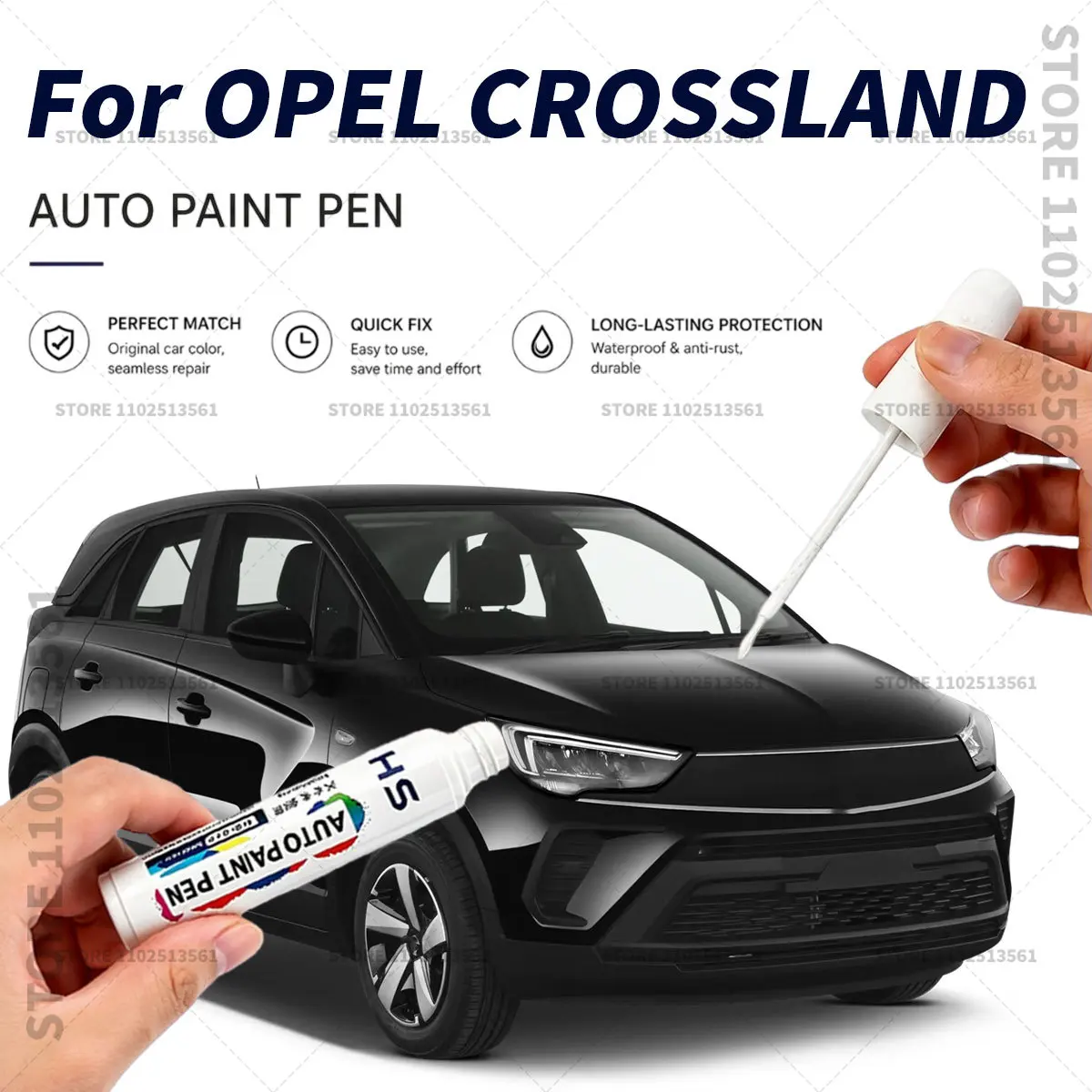 Quick Dry Car Touch Up Paint Pen Auto Scratch Repair Brush for Paint Chips Scratches and Scuffs For 2017-2025 OPEL CROSSLAND