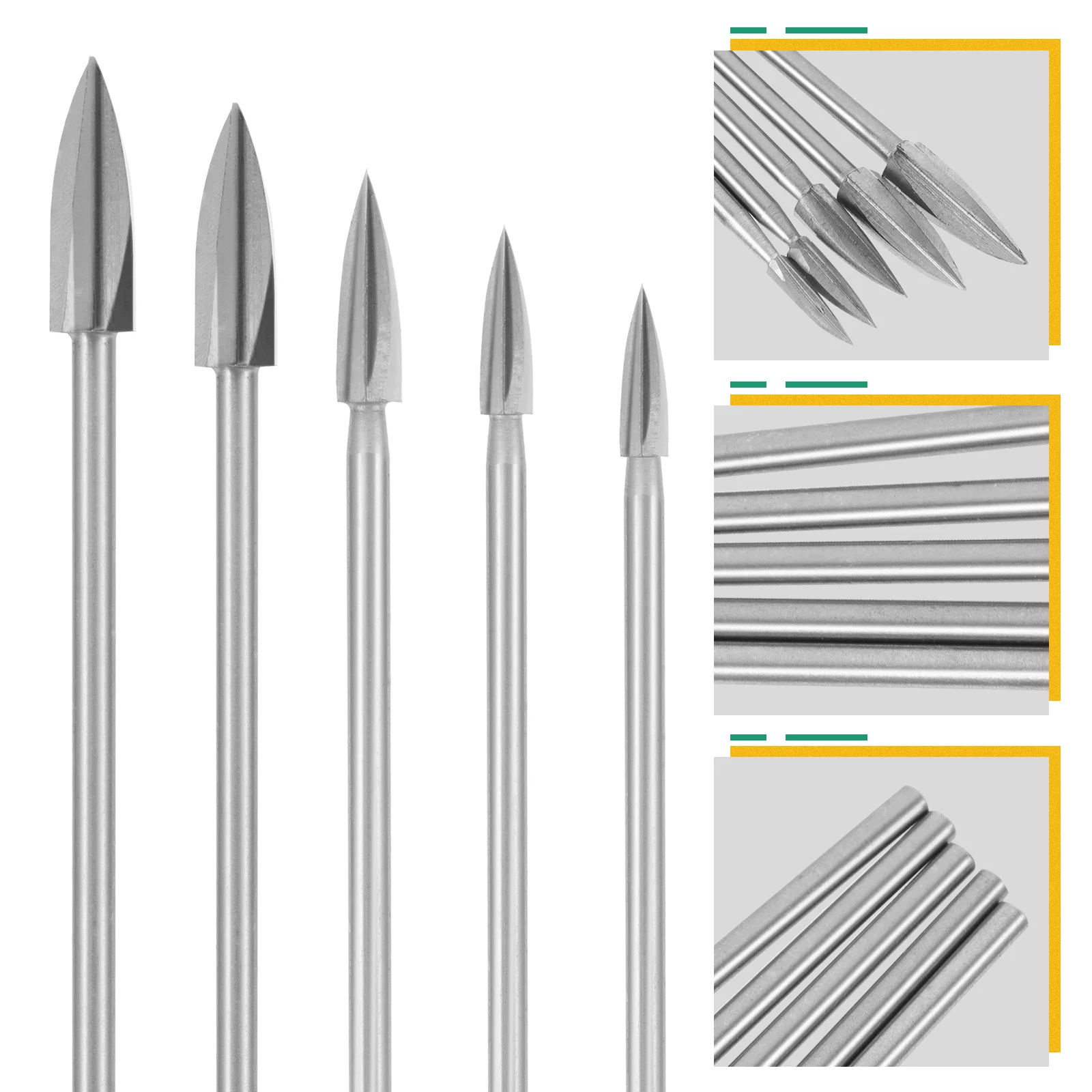

5pcs Carving Knives Engraving Bits 2mm 3mm 4mm 5mm 6mm Woodworking Tools Craft Rotary Universal Fitment Accessories Wood