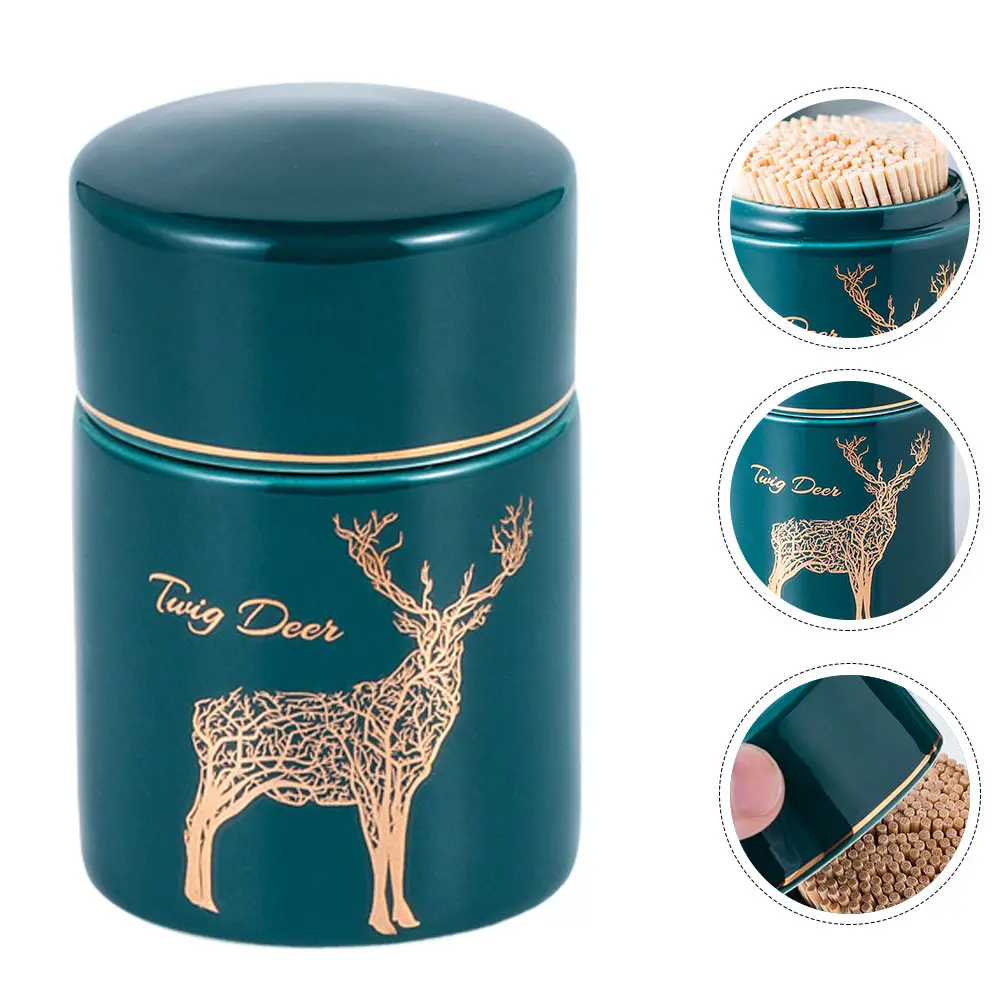 

Керамический диспенсер для зубочисток, изысканное качество изготовления, яркие цвета, классическое рождественское украшение для посуды