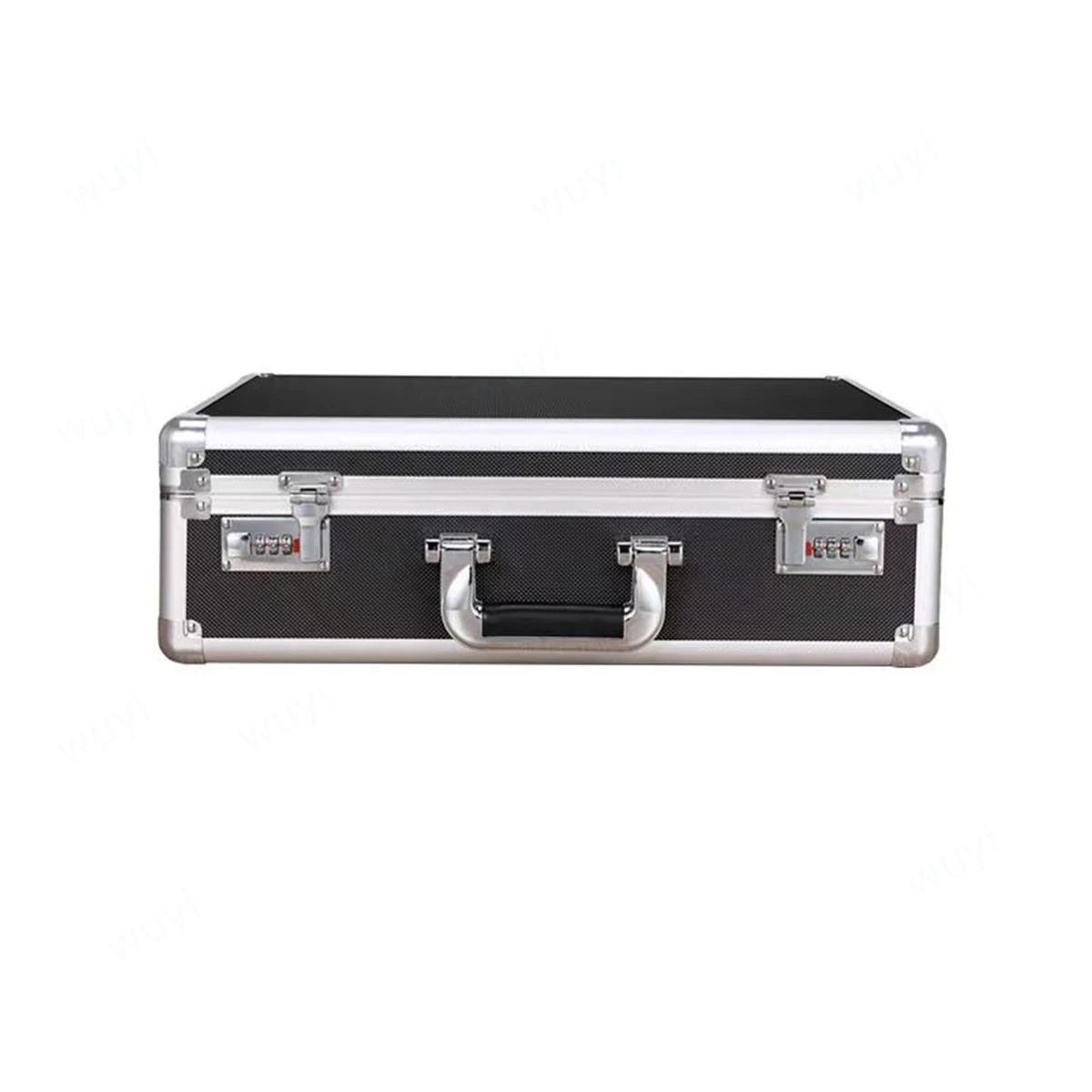 Portable Flycase Code Lock Carrying Box Industrial Aluminum Tool Flight Case with Grid Foam Inside Hard Equipment Black Silver