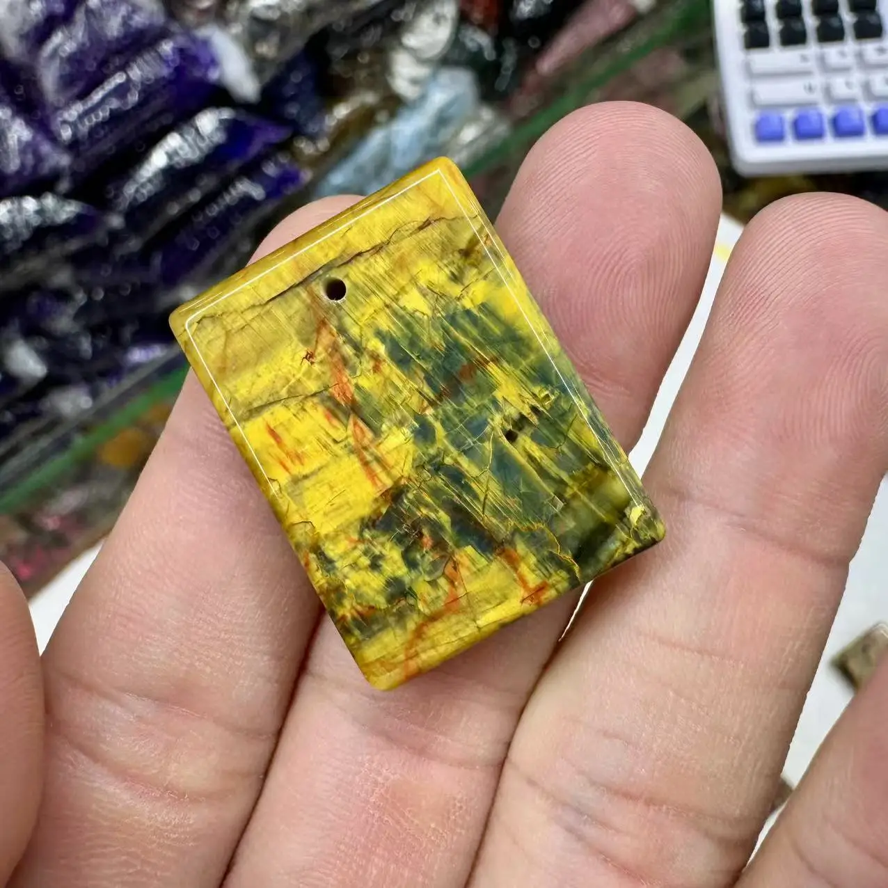 

Южноафриканский камень пьетерсит, 3 подвески, украшения из натуральных драгоценных камней, ожерелья с подвесками для женщин и мужчин, оптом, в подарок