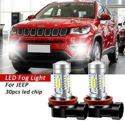 2pcs LED Fog Light Bulb Lamp Canbus H11 For Jeep Cherokee KL 2014-2019 Compass 2011-2021 Grand Cherokee 2014-2020 Renegade