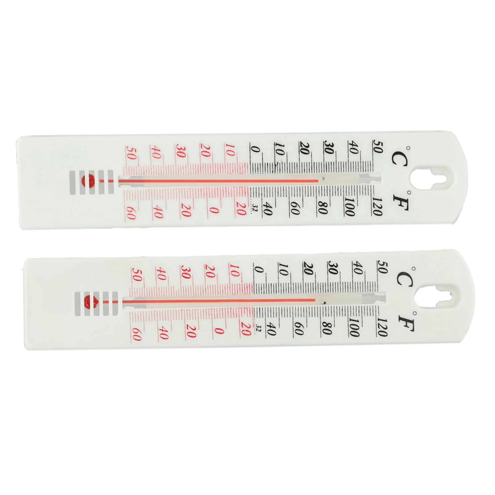 2 buah termometer dinding dalam ruangan luar ruangan 2 buah ukuran akurasi 196mm X 43mm sekitar merek baru Fahrenheit: -60 ° hingga 120 °