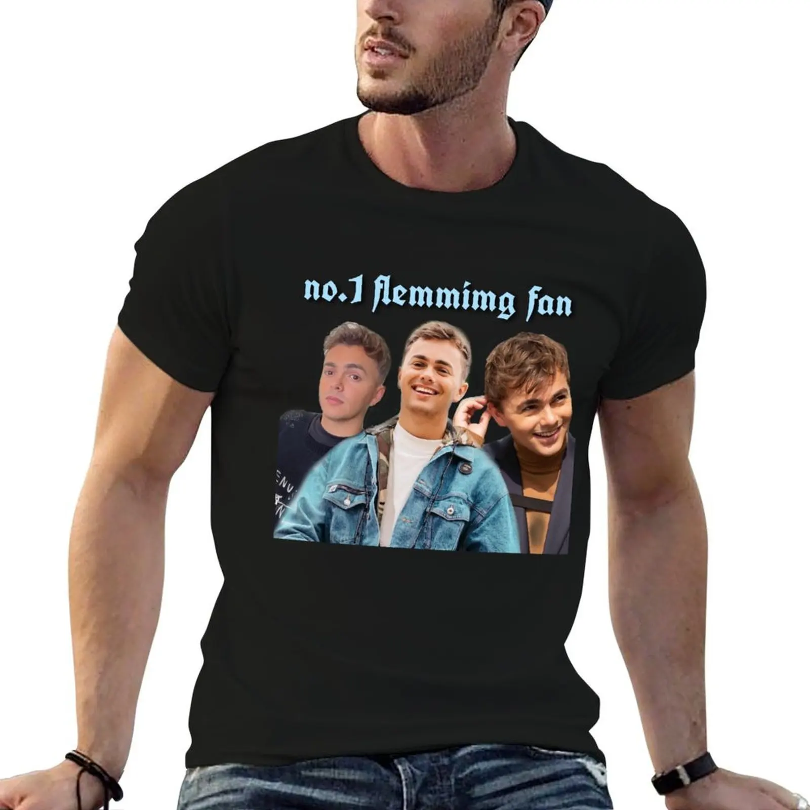 NO.1 FLEMMIMG FAN Y2K style Dutch Music T-Shirt blue lock anime figures plain t shirts men