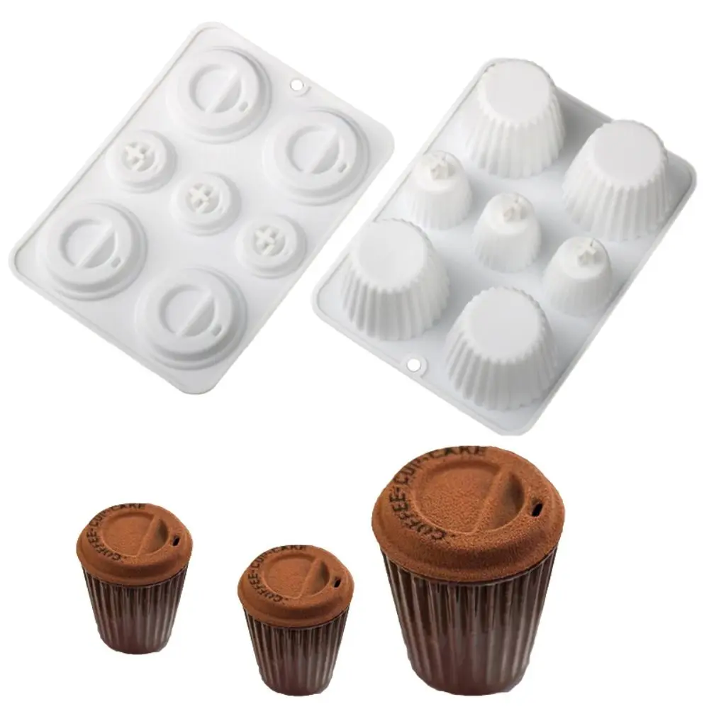 Food-Grade Silicone Baking Cake Molds Reusable Non-Stick Mousse Cake Mold Heat-Resistant Coffee Cup Shape Pudding Mould