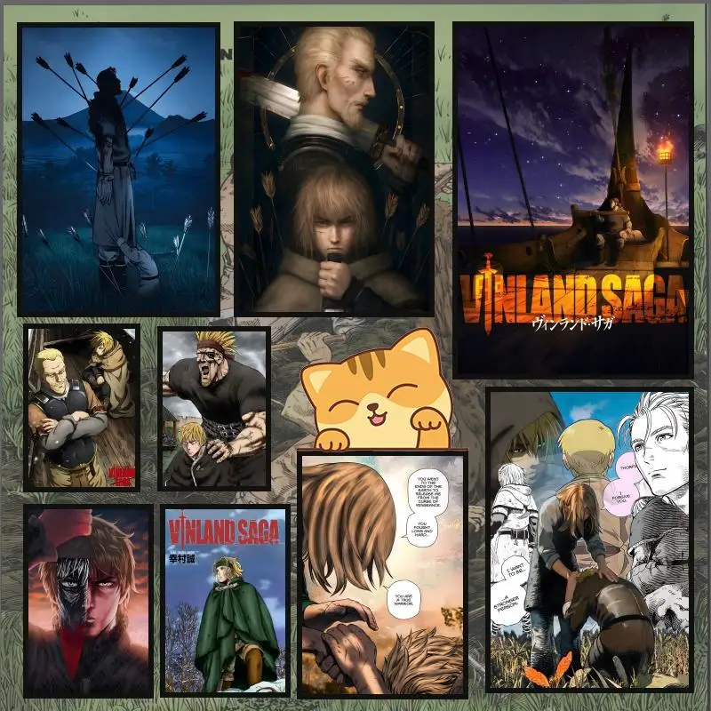 V-Vinland Saga Anime-Poster, HD-Anime-Hot-Theme, Sänger/OST/Film, wasserfest, selbstklebend, Heimdekoration