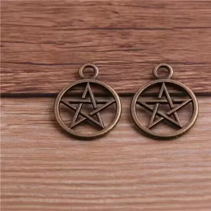 25 * 20mm DIY Alloy Pendant Jewelry Accessories, Small Accessories, Edge Five Pointed Star Pendant, ZAKKA Accessories Wholesale