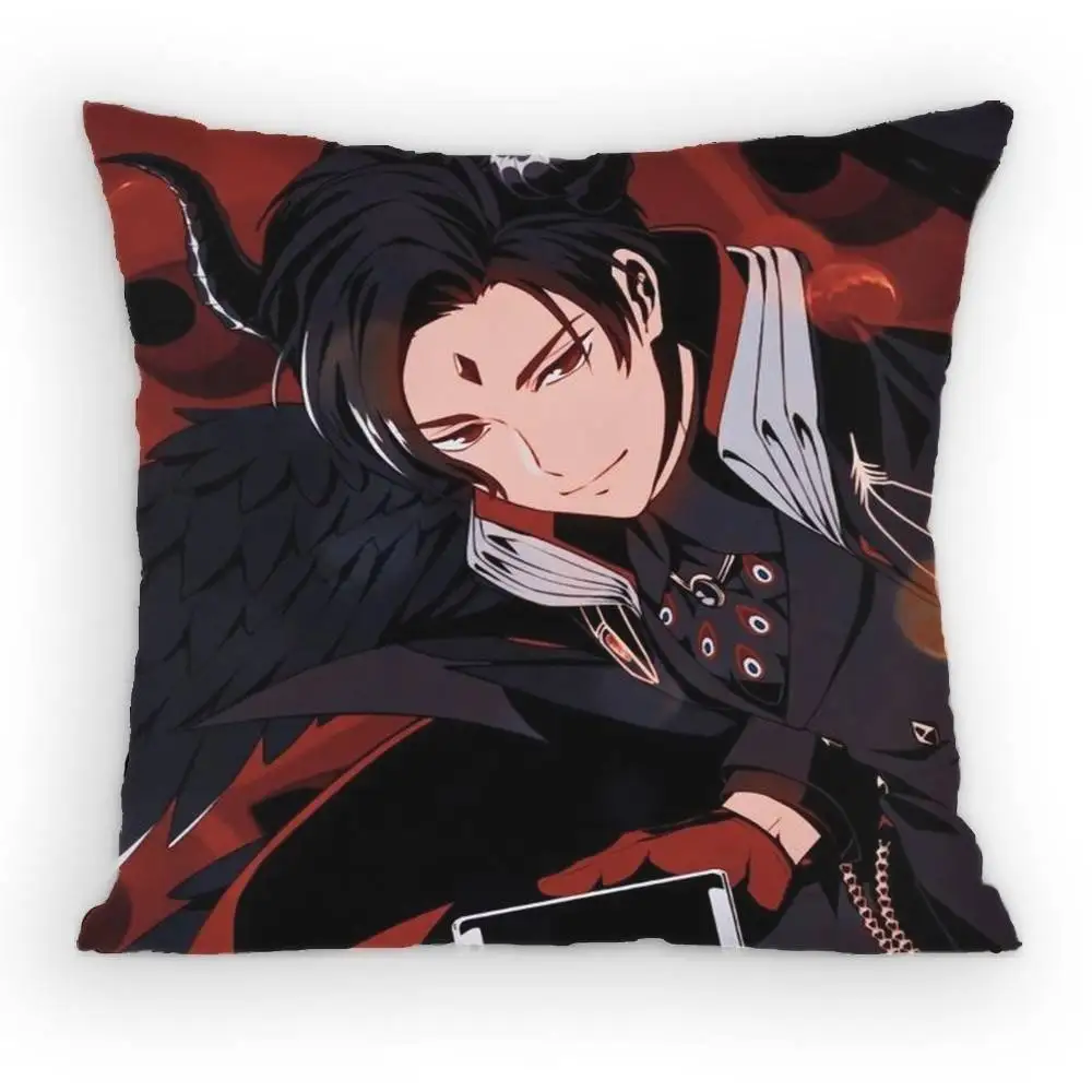 CUTE Game O-Obey Me World Lucifer Pillow Case Sofa Living Room Bedroom Headboard Backrest Cushion Square Cushion Nap Time