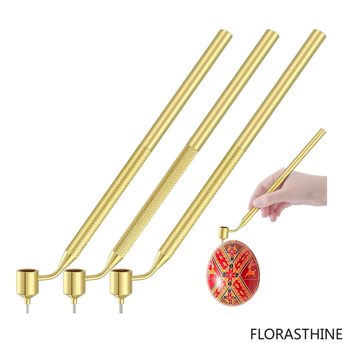 Set of 3 Pysanka Set Hot Wax Drawing Pens for Decorative Arts for Eggs Easter Pysanky Supplies