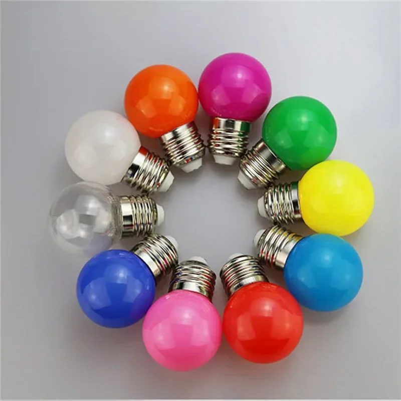 Imagem -06 - Lâmpada Led Rgb Colorida para Decoração de Casa E27 3w 220v Lâmpadas Natal Feriado Lâmpada 10 Pcs 20 Pcs 30 Pcs