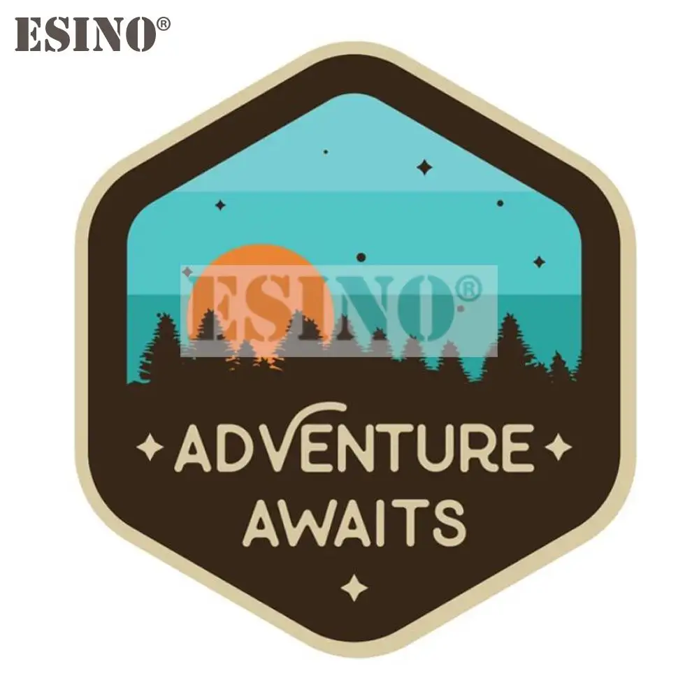 Car Styling Adventure Awaits Sunset Camping Travel Car Accessory Creative PVC Waterproof Sticker Car Whole Body Vinyl Decal