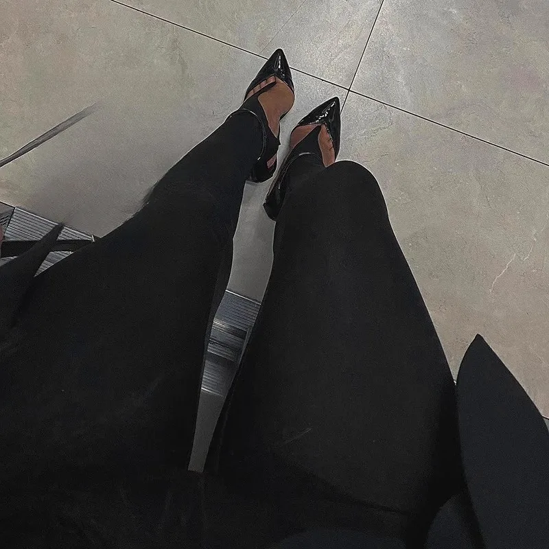 

High Waist ey Bla Elastic Women's Leggings Sexy Pants Long Pants Polyester Fiber Casual Scene Footwear Footwear