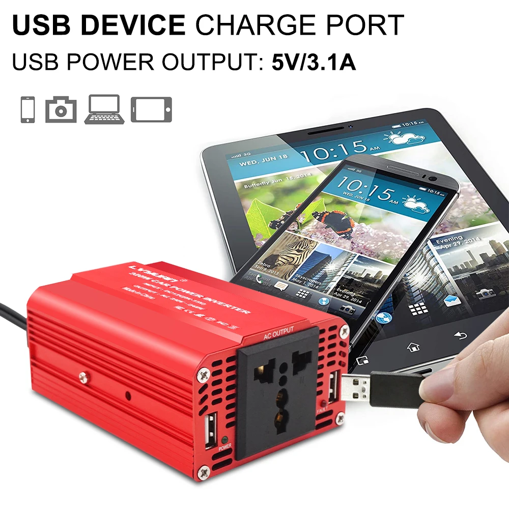 150W 200W DC 12V AC 110V Vehicle Car Power Inverter Mobile Power Converter Stock Available Car Inverter