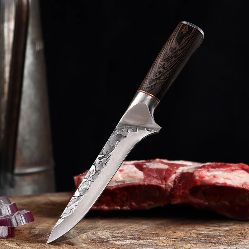 Handgeschmiedete Küchenmesser Edelstahl Filetmesser Chef Metzger Ausbeinmesser Fleischbeil Angeln Schneiden zum Kochmesser